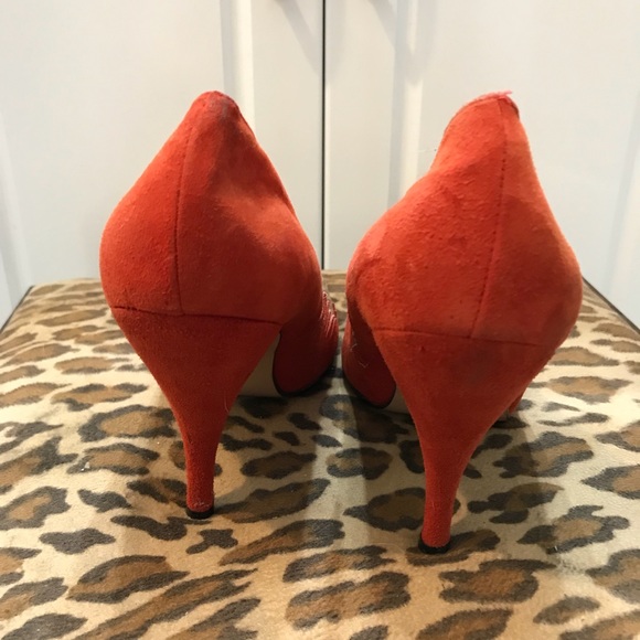 Vintage 80s Norma Kamali Suede &Plastic High Heels - Picture 5 of 5